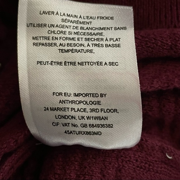 Anthropologie Moth Textured Zippered Sweater Sweatshirt - Picture 5 of 5